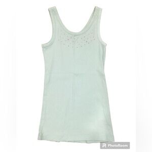 BOGO 🥳 Cherokee mint green studded ribbed tank top girls L 10/12 summer vacation